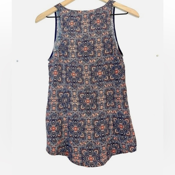 Joie Silk Colorful Mandala Scoop Neck Silk Tank Top - Picture 7 of 7